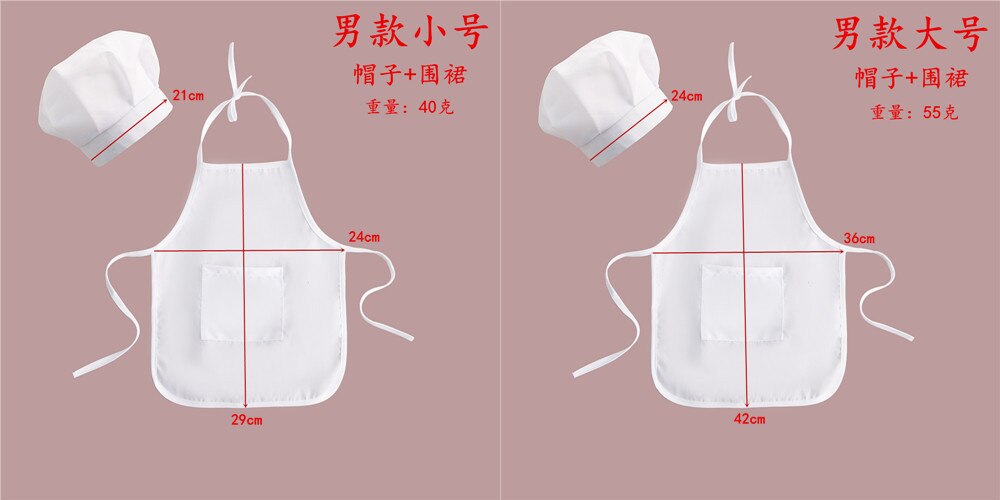 Baby Chef Apron Hat for Kids Costumes Chef Baby Cook Costume Newborn Photography Prop Newborn Hat Apron